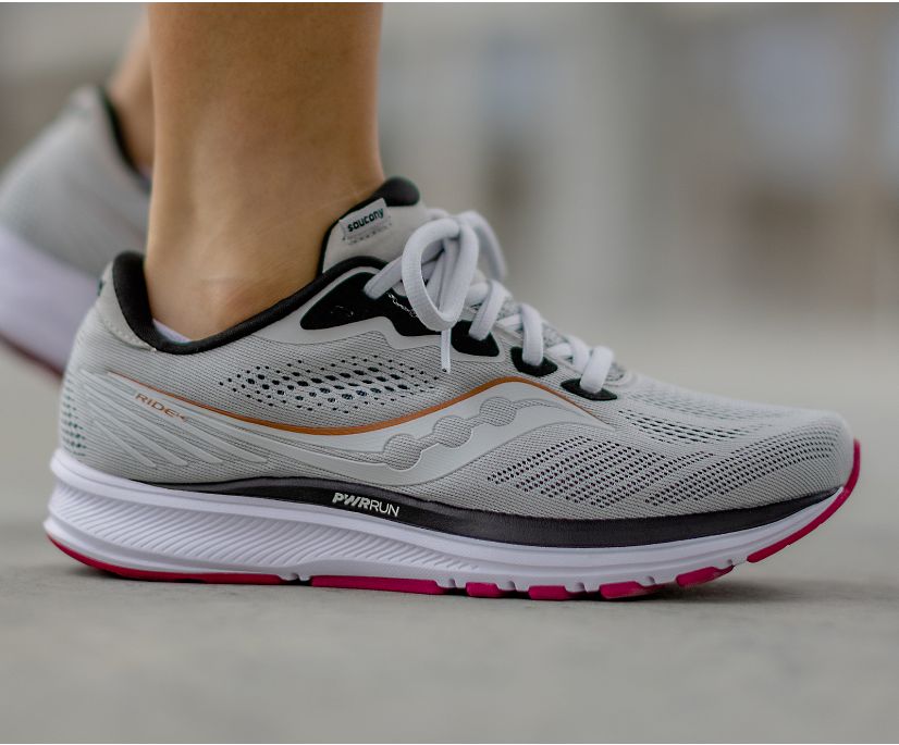 Női Saucony Ride 14 Futócipő Szürke Piros | HU 042LIS